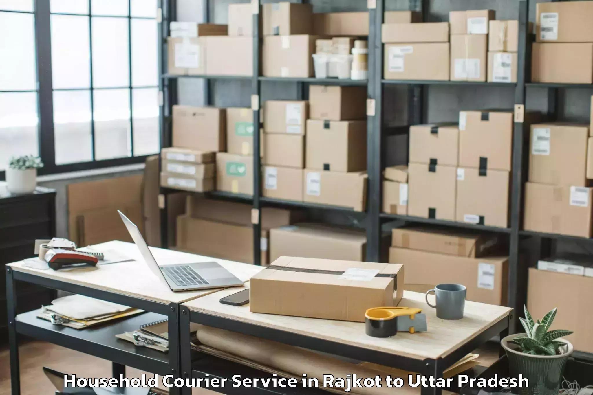 Get Rajkot to Prayagraj Airport Ixd Household Courier